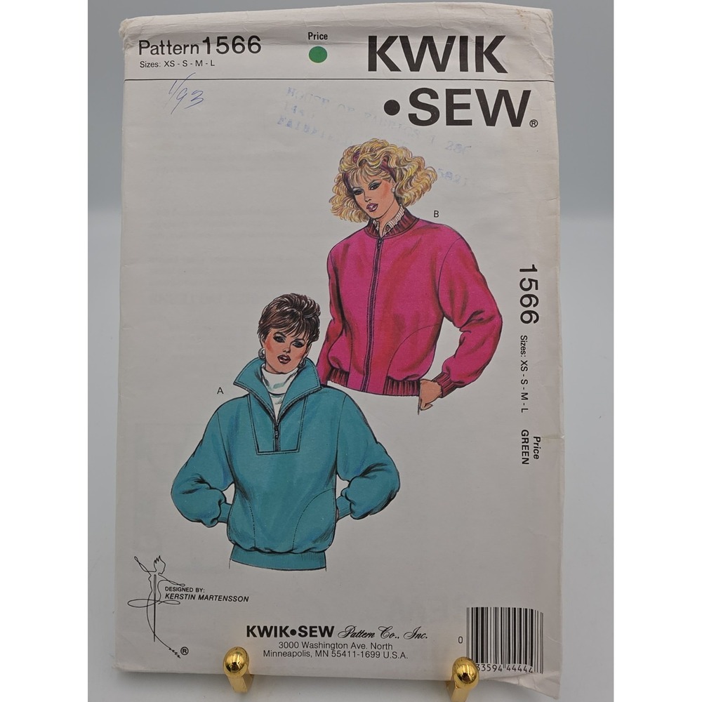 New Kwik Sew Misses Jacket Sewing Pattern Size XS S M L 1566 - Uncut